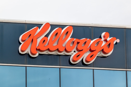 Kellogg's sign on their Canada's head office building in Mississauga, an American multinational food-manufacturing company