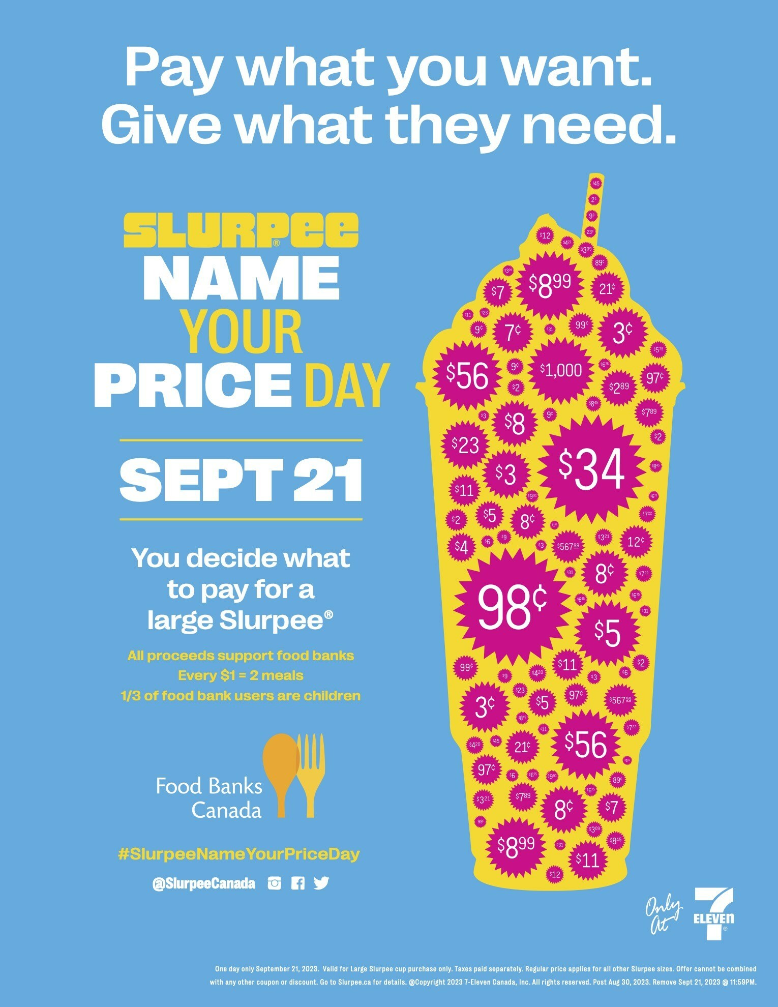 7-Eleven Slurpee Name Your Price Day 2023