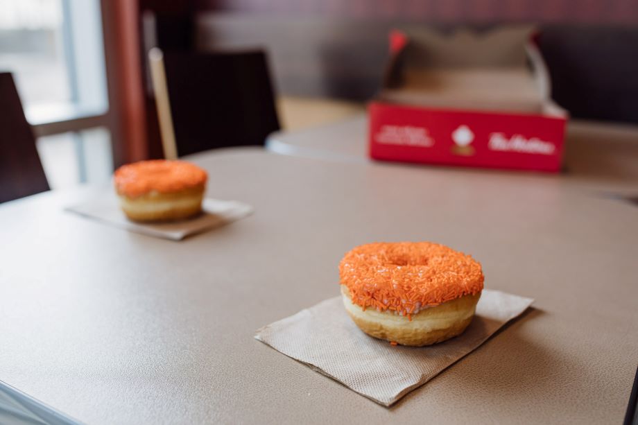 Tim Horton Orange Sprinkle Donut Campaign