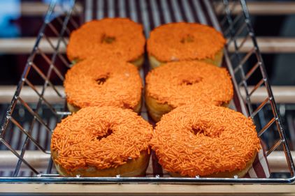 Tim Hortons Orange Sprinkle Donuts 