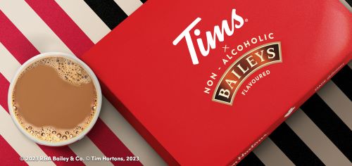 Tim Hortons coffee and Baileys box