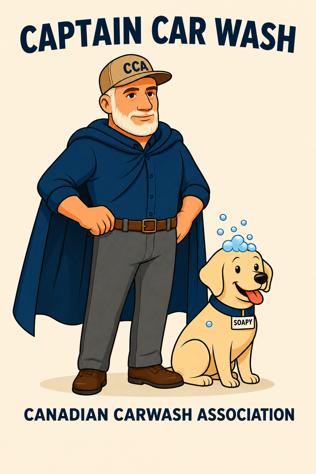 Captain Car Wash with his dog