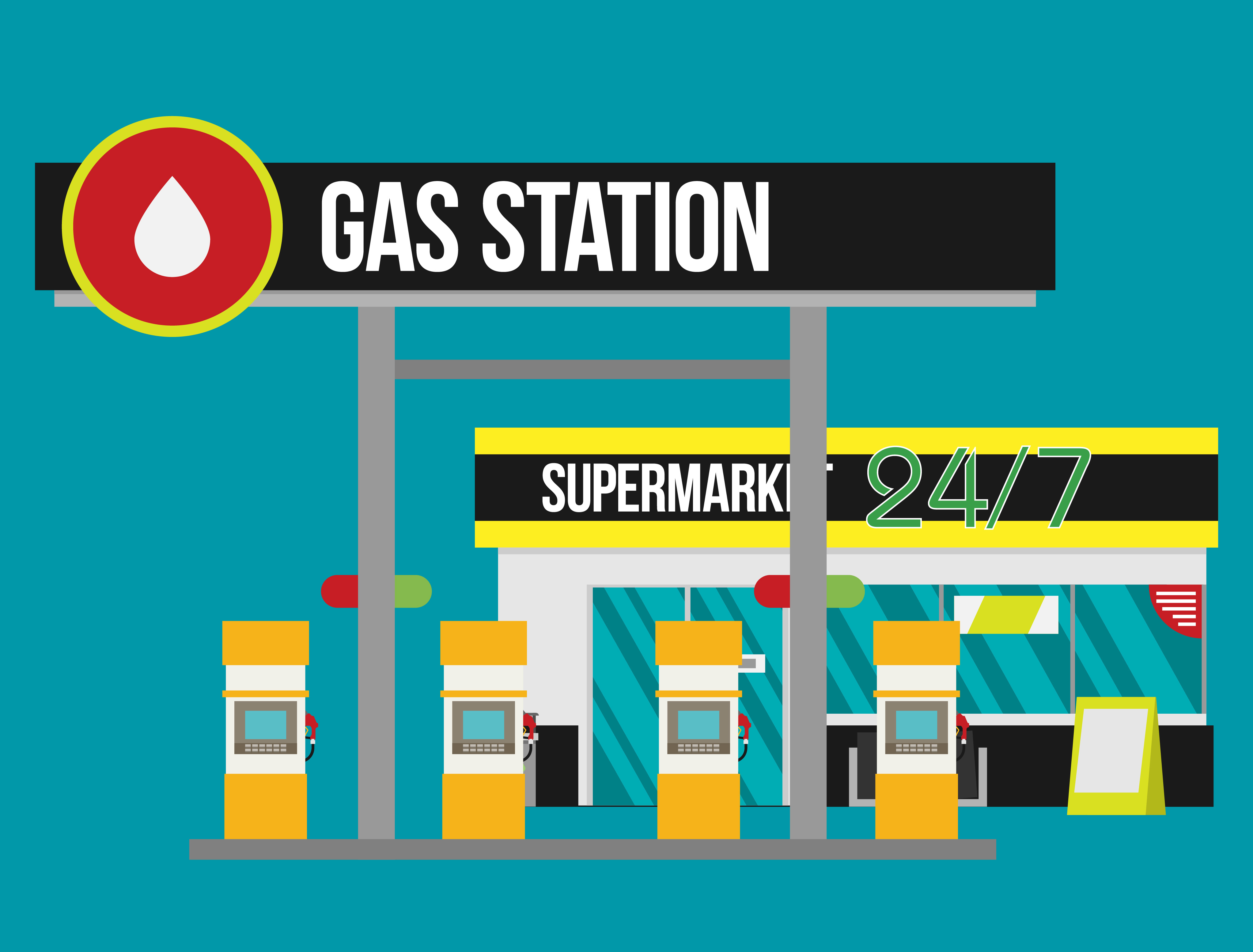 gas station graphic